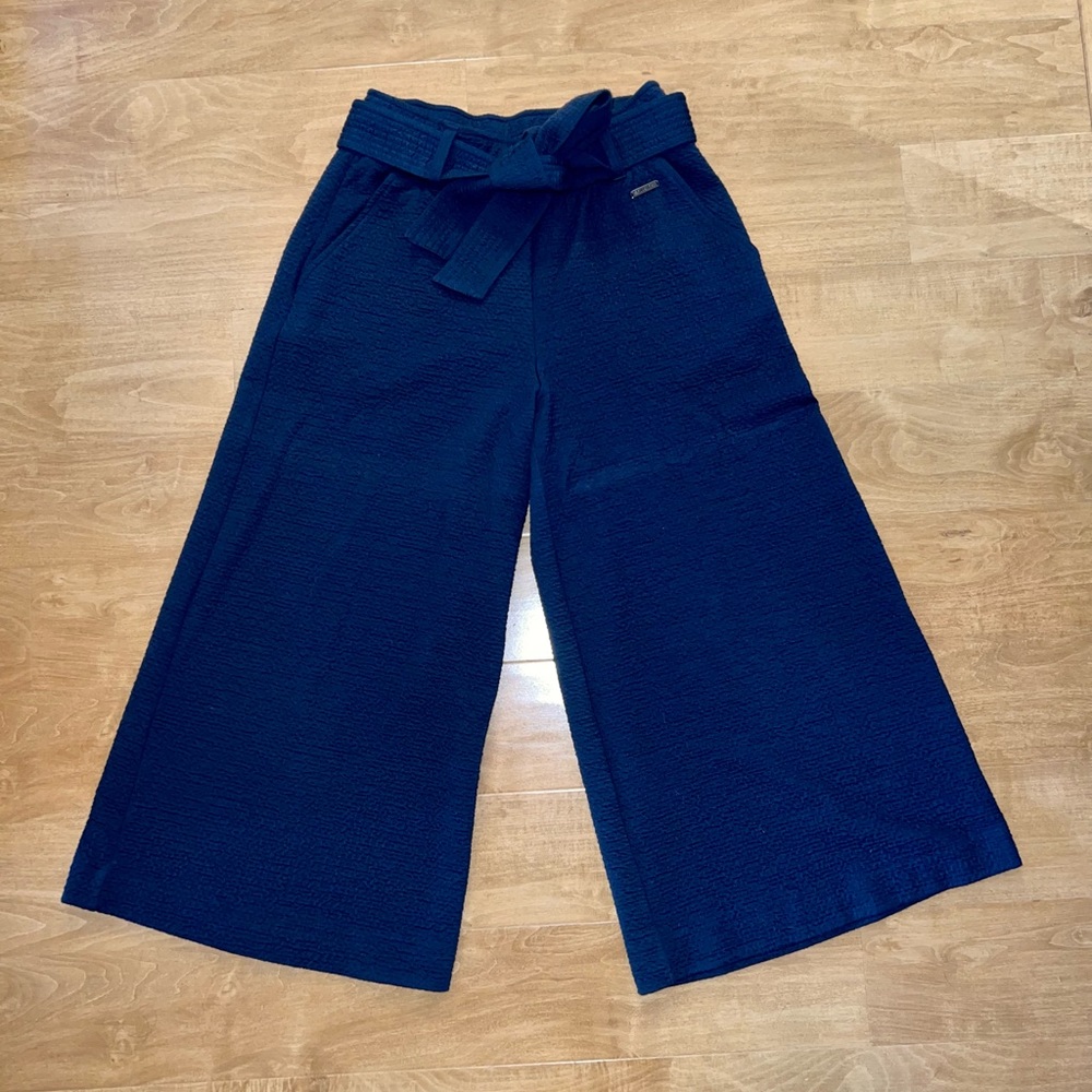 SWEATY BETTY Enso Culottes Wide Leg Cropped Pants Blue Size XS